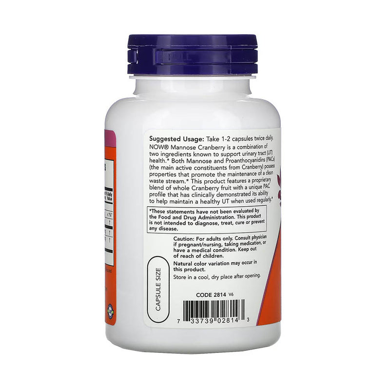 Încărcați imaginea în vizualizatorul Galerie, Mannose Cranberry (Sănătatea Tractului Urinar), Now Foods, 90 capsule