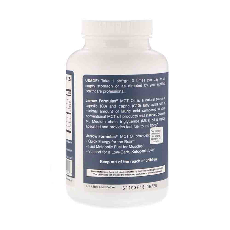 Încărcați imaginea în vizualizatorul Galerie, MCT Oil, 1000mg, Jarrow, 180 softgels