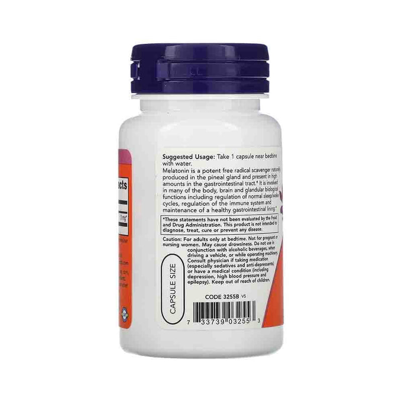 Încărcați imaginea în vizualizatorul Galerie, Melatonin (Melatonina) 3 mg, Now Foods, 60 capsule