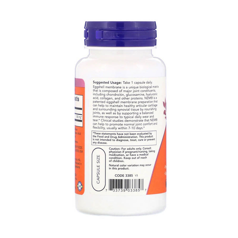 Încărcați imaginea în vizualizatorul Galerie, Membrana Coaja de Ou (Eggshell NEM), 500 mg, Now Foods, 60 capsule