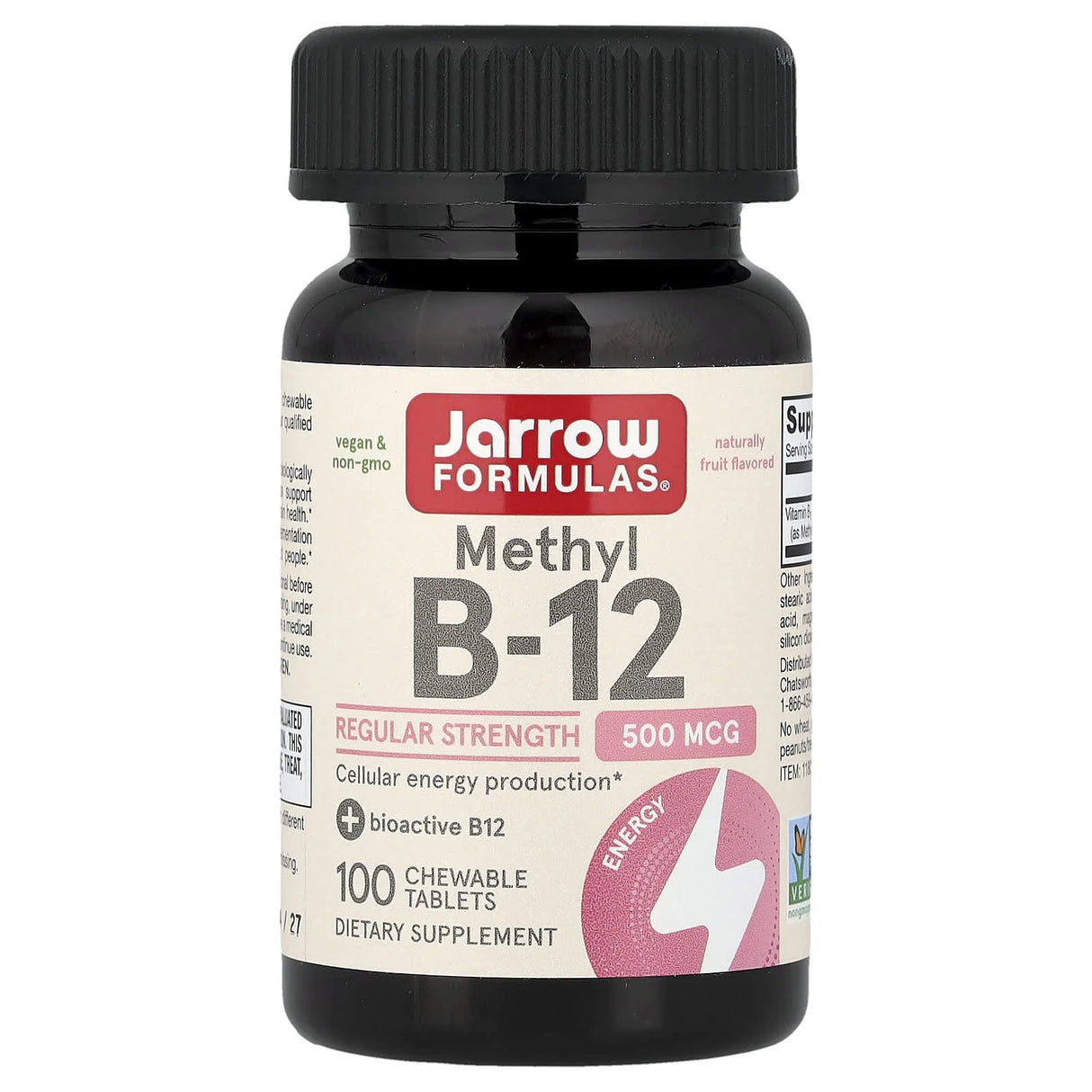 Methyl B-12 (Methylcobalamin), 500 mcg, Jarrow Formulas, 100 drajeuri