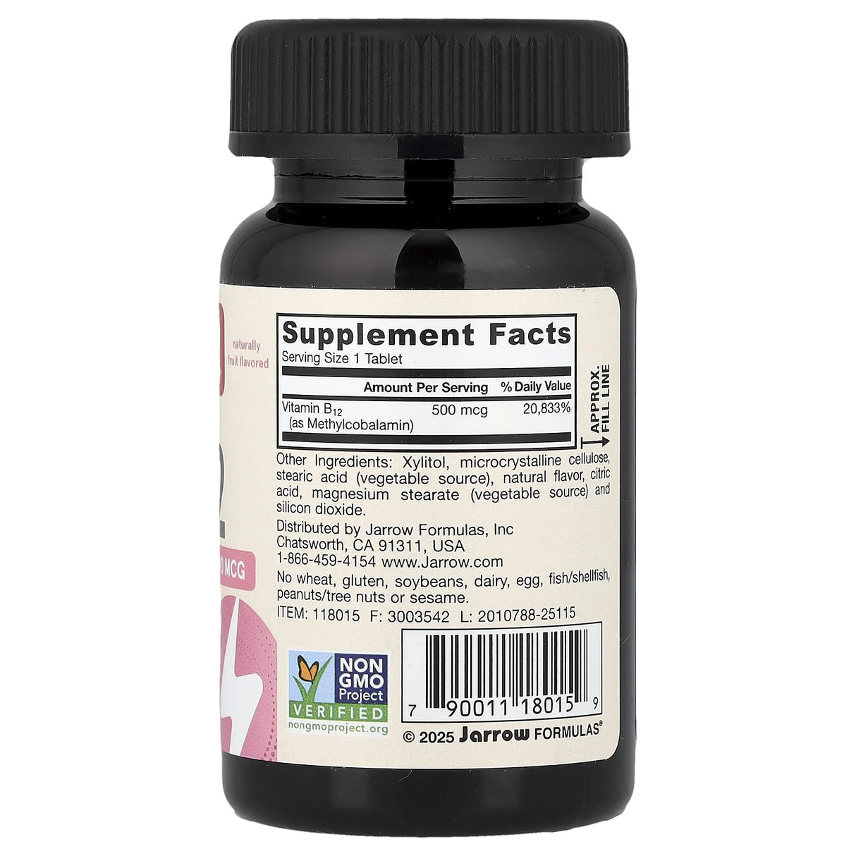 Methyl B-12 (Methylcobalamin), 500 mcg, Jarrow Formulas, 100 drajeuri