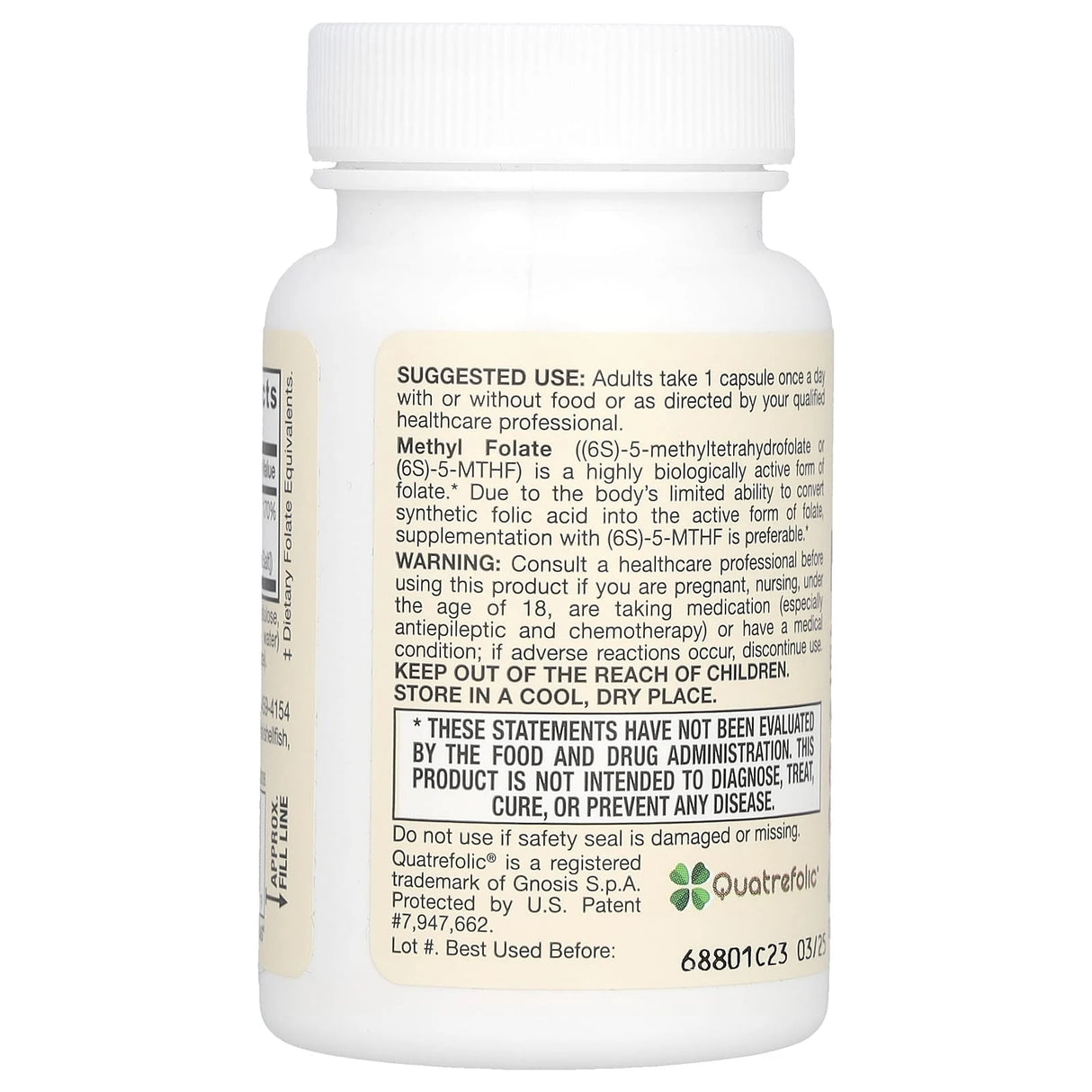Methyl Folate (5-MTHF), 400 mcg, Jarrow Formulas, 60 capsule