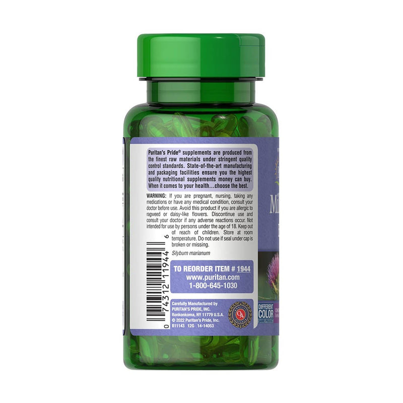 Încărcați imaginea în vizualizatorul Galerie, Milk Thistle 4:1 Extract (Silymarin) 1000 mg, Puritan's Pride, 90 Softgels