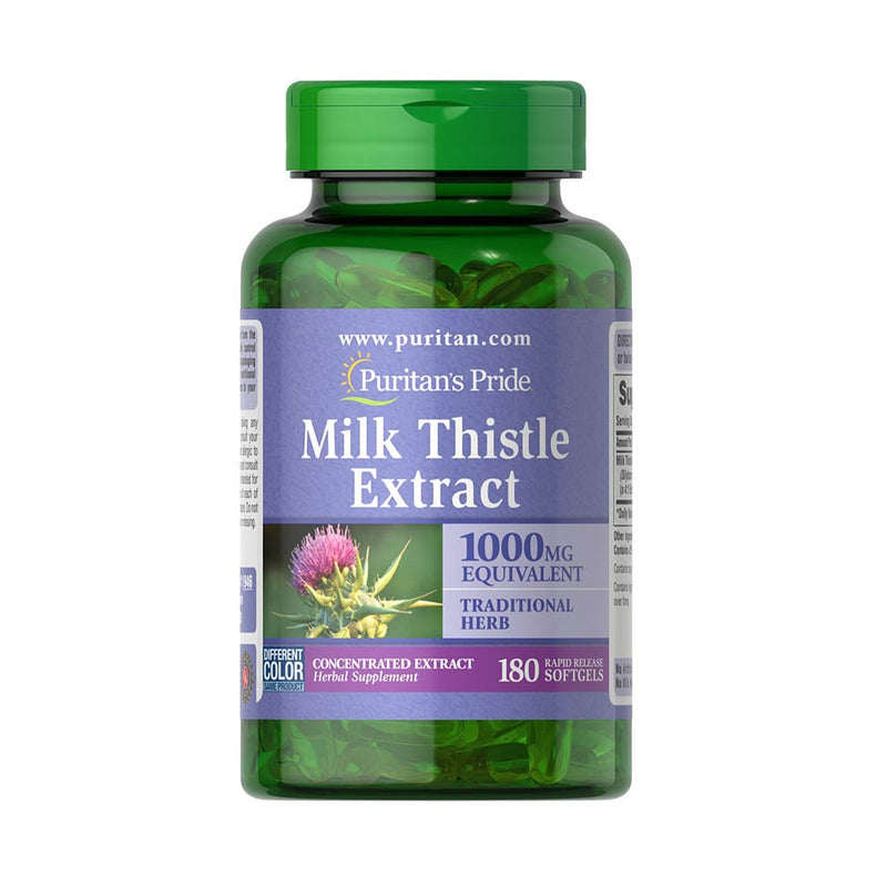 Încărcați imaginea în vizualizatorul Galerie, Milk Thistle 4:1 Extract (Silymarin) 1000 mg, Puritan's Pride, 90 Softgels