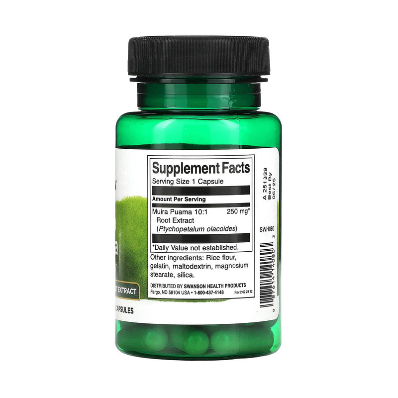 Încărcați imaginea în vizualizatorul Galerie, Muira Puama Extract, 250 mg, Swanson, 60 capsule SWH080