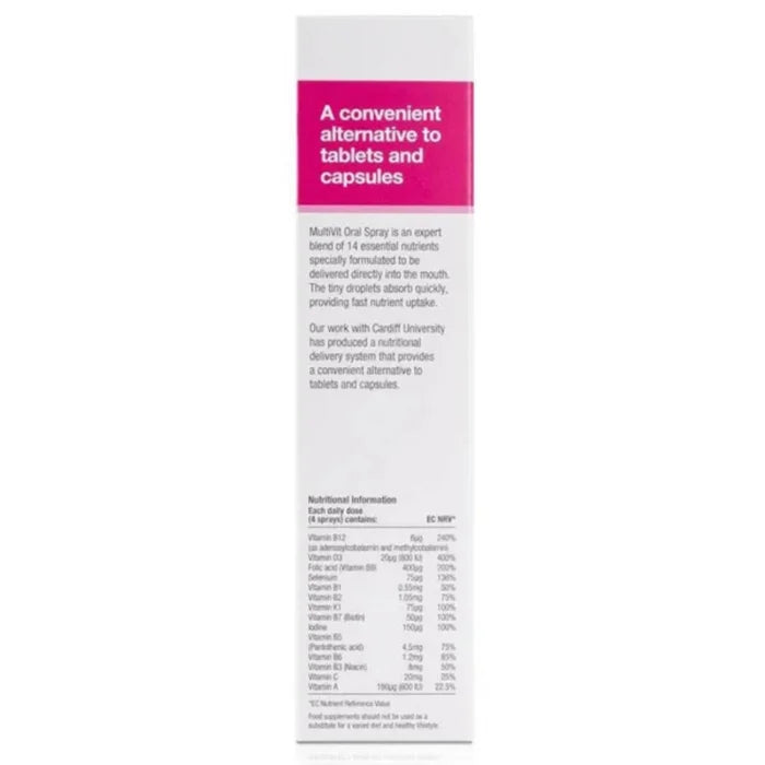 MultiVit Oral Spray Multivitamin, BetterYou, 25 ml