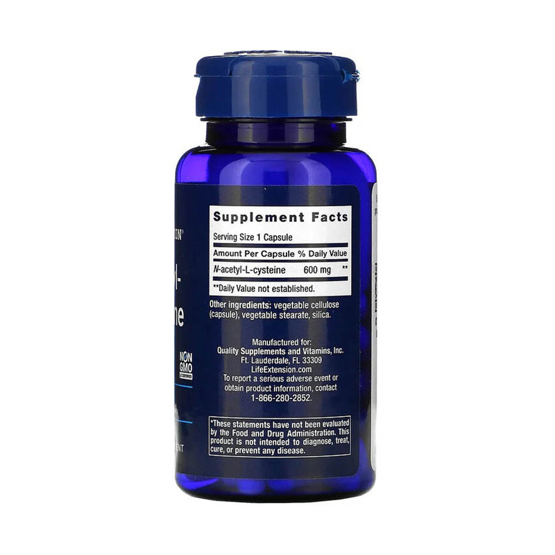 Încărcați imaginea în vizualizatorul Galerie, N-Acetyl L-Cysteine (NAC), 600 mg, Life Extension, 60 capsule