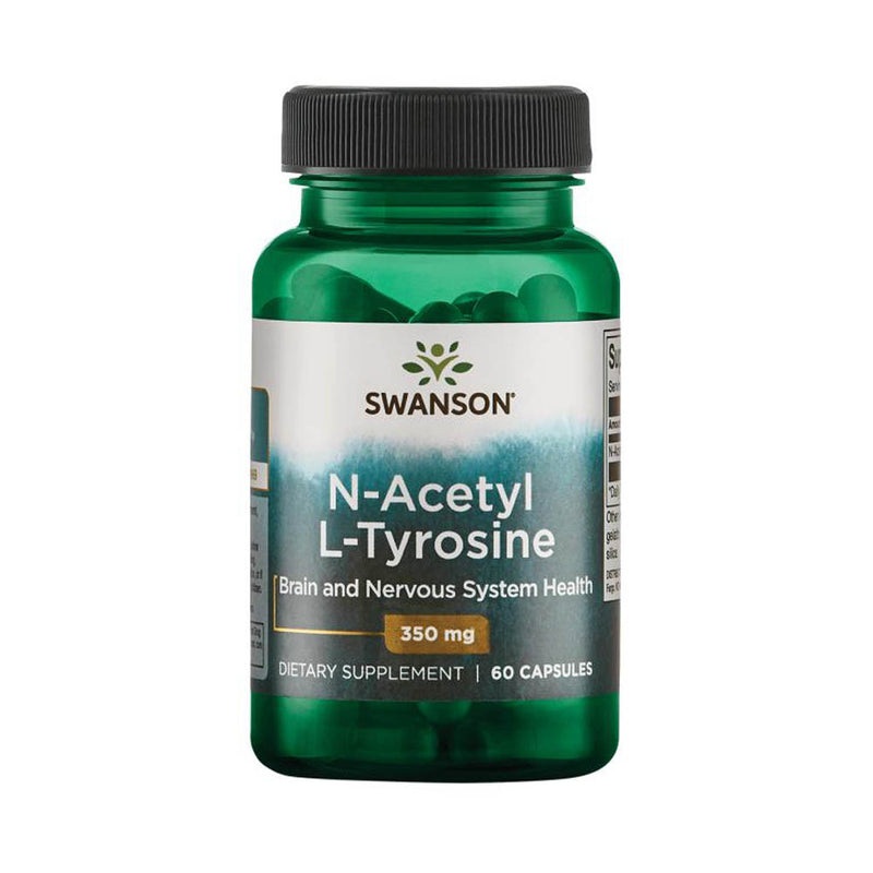 Încărcați imaginea în vizualizatorul Galerie, N-Acetyl L-Tyrosine (Tirozina), 350mg, Swanson, 60 capsule SW1408