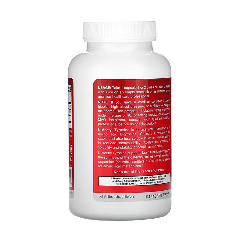 Încărcați imaginea în vizualizatorul Galerie, N-Acetyl Tyrosine, 350 mg, Jarrow Formulas, 120 capsule
