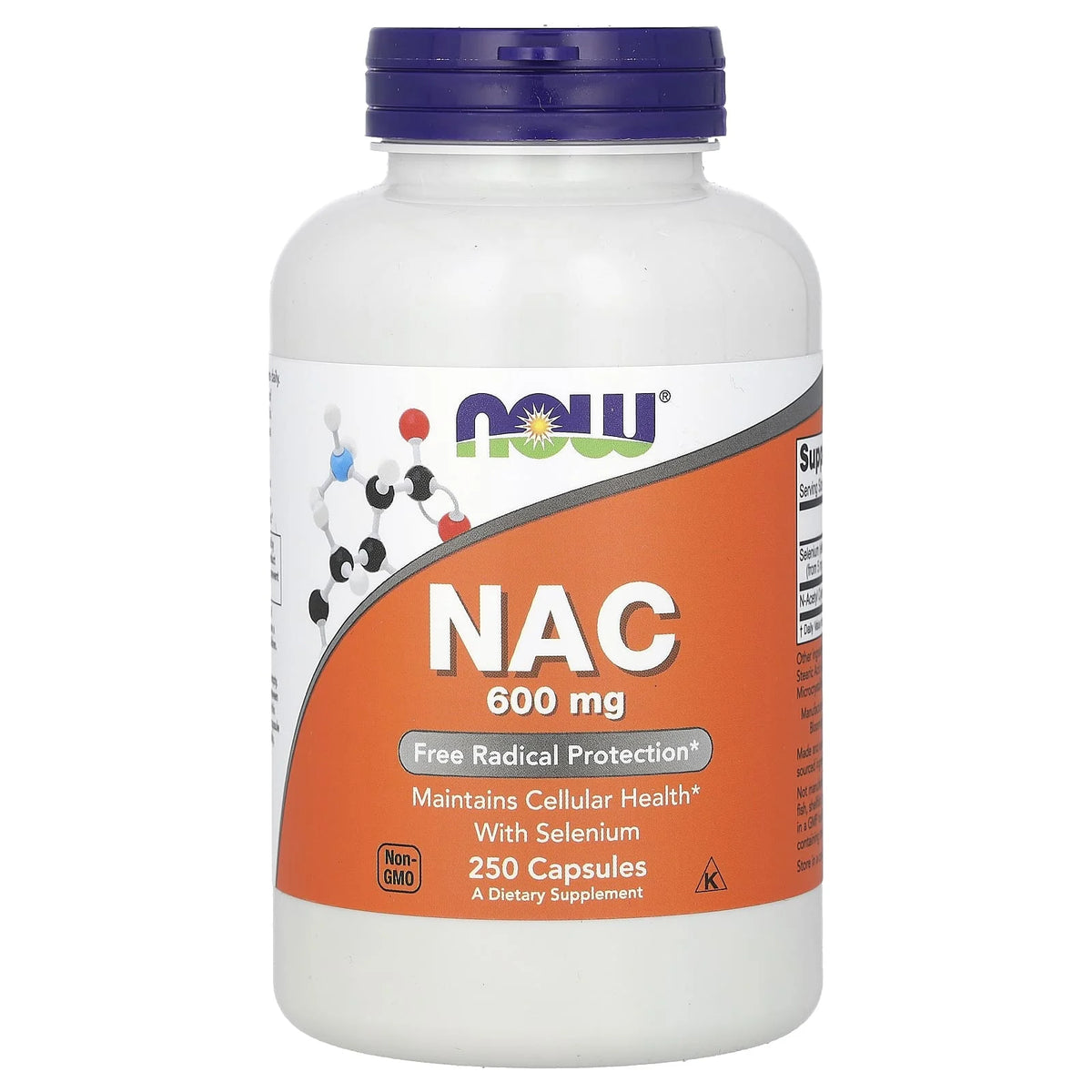 NAC, N-Acetyl Cysteine 600 mg with Selenium, Now Foods, 250 capsule