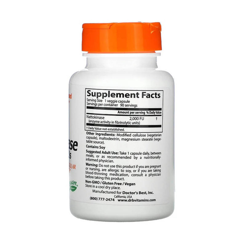 Încărcați imaginea în vizualizatorul Galerie, Nattokinase, (Fluidizarea sangelui) 2000 FUs, Doctor's Best, 90 capsule