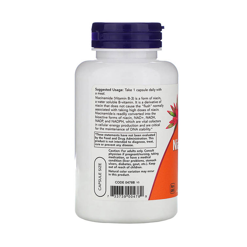 Încărcați imaginea în vizualizatorul Galerie, Niacinamide Vitamina B3 (Niacina) 500mg, Now Foods, 100 capsule