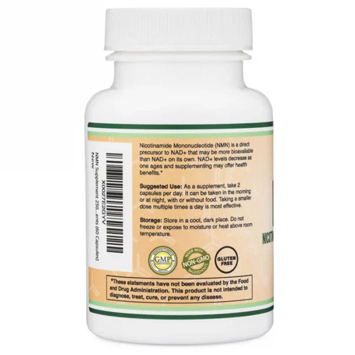 NMN Nicotinamide Mononucleotide, 250 mg, Double Wood Supplements, 60 capsule