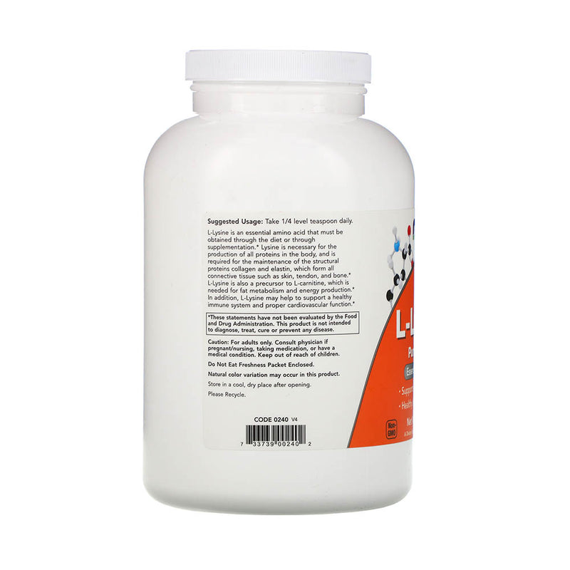 Încărcați imaginea în vizualizatorul Galerie, L-Lysine Pure Powder, Now Foods, 454g