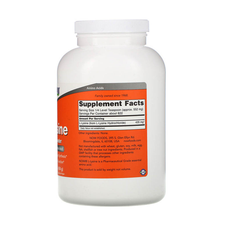 Încărcați imaginea în vizualizatorul Galerie, L-Lysine Pure Powder, Now Foods, 454g