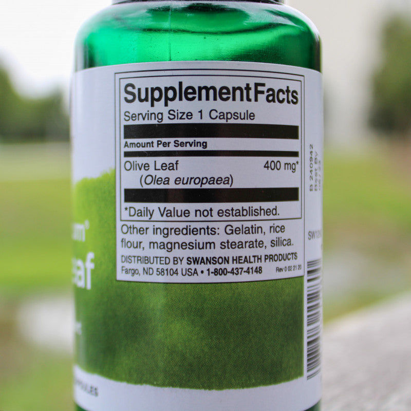 Încărcați imaginea în vizualizatorul Galerie, Olive Leaf (Frunza de Maslin), 400 mg, Swanson, 60 capsule SW1280