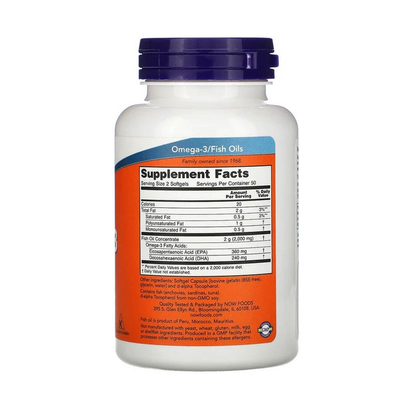 Încărcați imaginea în vizualizatorul Galerie, Omega 3 Acizi grasi esentiali, 1000 mg, Now Foods, 100 softgels
