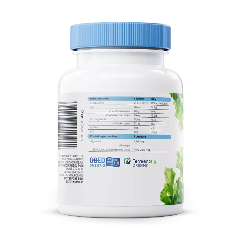 Încărcați imaginea în vizualizatorul Galerie, Omega-3 VEGAN, 250 mg DHA, Osavi, 60 softgels