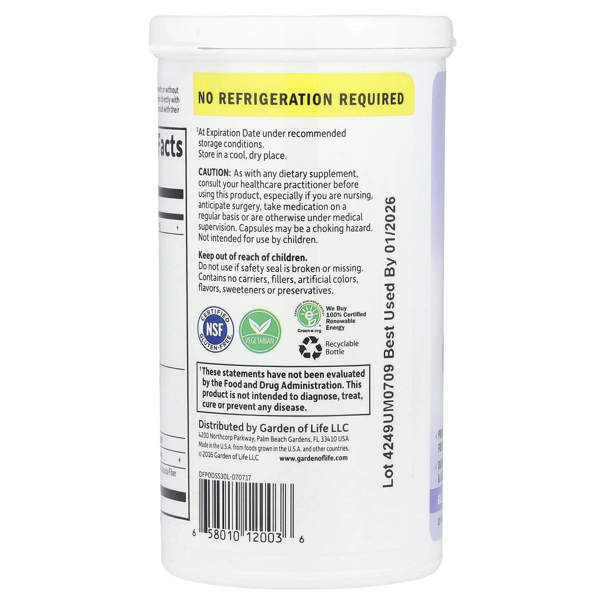Once Daily Prenatal Probiotic, Garden of Life, 30 capsule