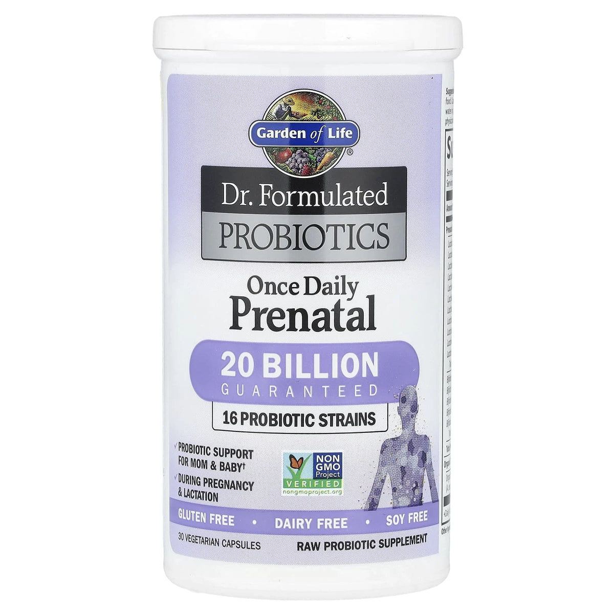 Once Daily Prenatal Probiotic, Garden of Life, 30 capsule