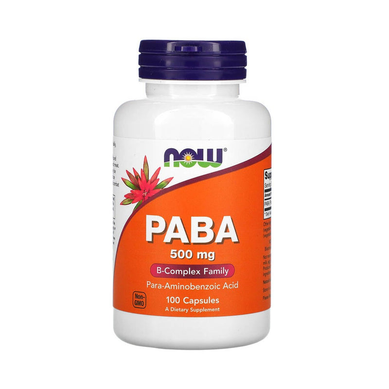 Încărcați imaginea în vizualizatorul Galerie, PABA, (Vitamina B10), 500 mg, Now Foods, 100 capsule