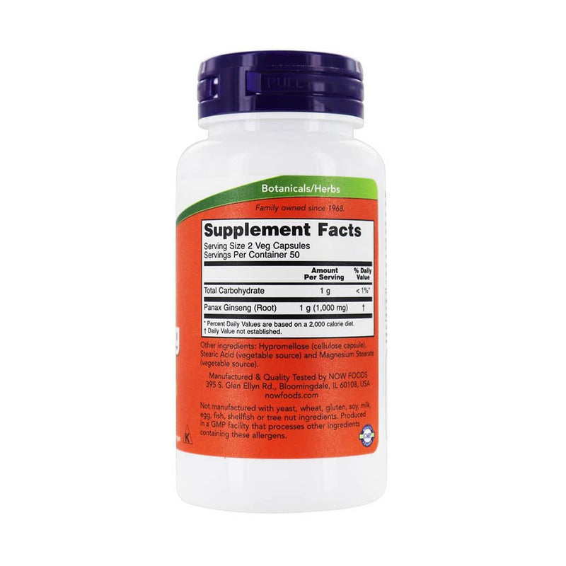 Încărcați imaginea în vizualizatorul Galerie, Panax Ginseng (Asian Ginseng) 500mg, Now Foods, 100 capsule