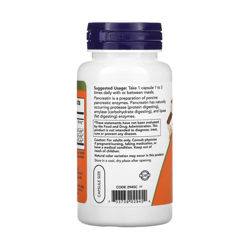 Încărcați imaginea în vizualizatorul Galerie, Pancreatin, 10X (Enzime) 2000 mg, Now Foods, 100 capsule