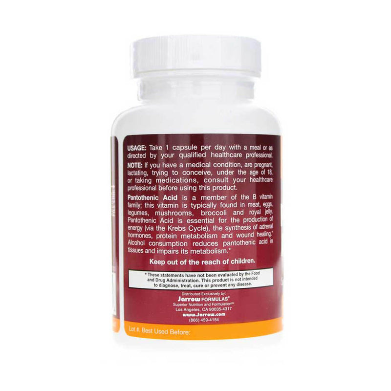 Încărcați imaginea în vizualizatorul Galerie, Pantothenic Acid (Vitamina B5), 500mg, Jarrow Formulas, 100 capsule