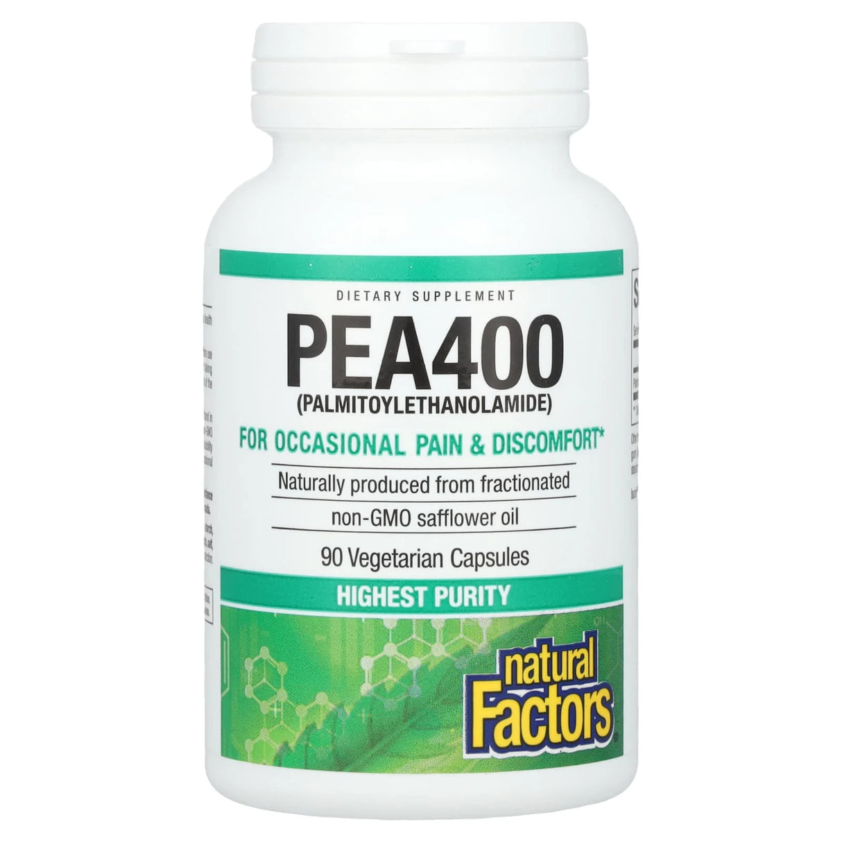 PEA400, (Inflamație, Durere Neuropată), 400 mg, Natural Factors, 90 capsule