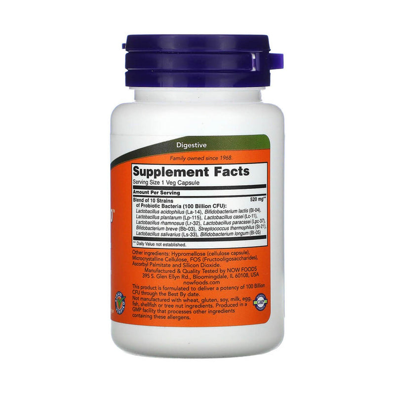 Încărcați imaginea în vizualizatorul Galerie, Probiotic-10 (Probiotice), 100 Billion, Now Foods, 30 capsule