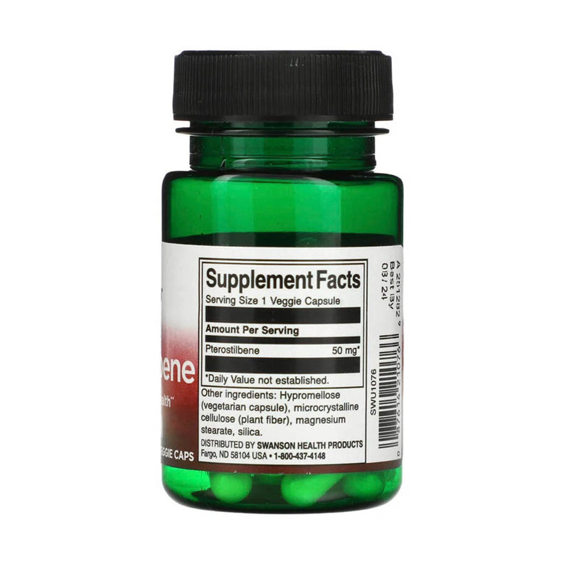 Încărcați imaginea în vizualizatorul Galerie, Pterostilbene, 50 mg, Swanson, 30 capsule SWU1076