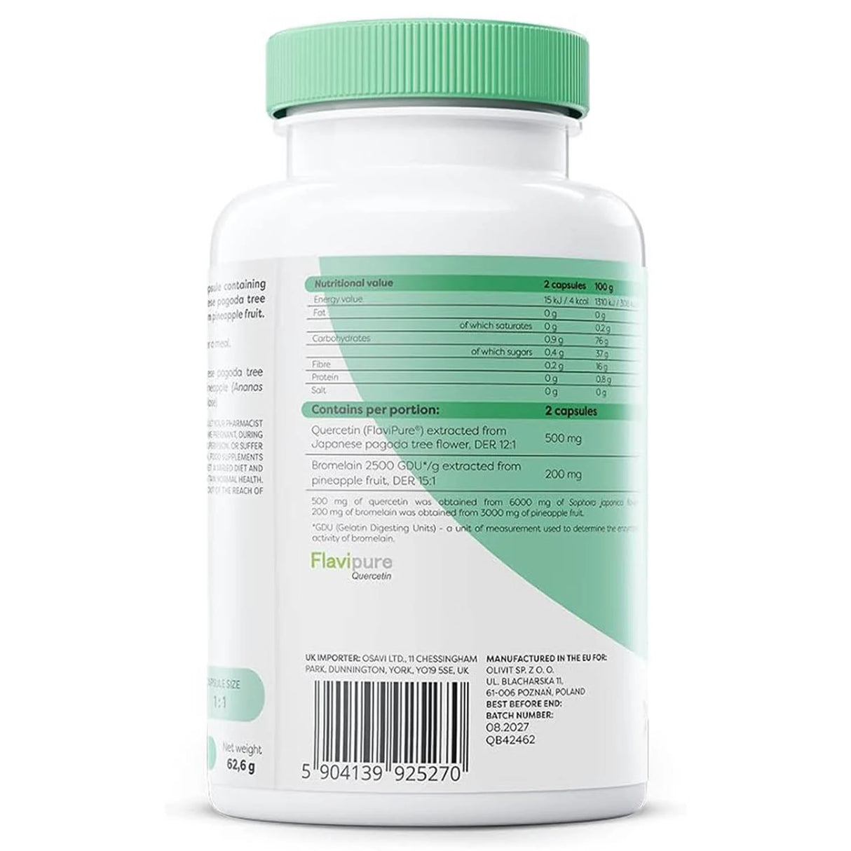 Quercetin with bromelain, Osavi, 120 capsule