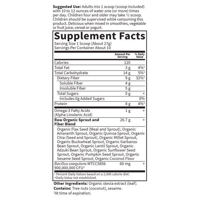 Încărcați imaginea în vizualizatorul Galerie, RAW Organic Fiber Probiotics & Omega-3, Garden of Life, 268 g