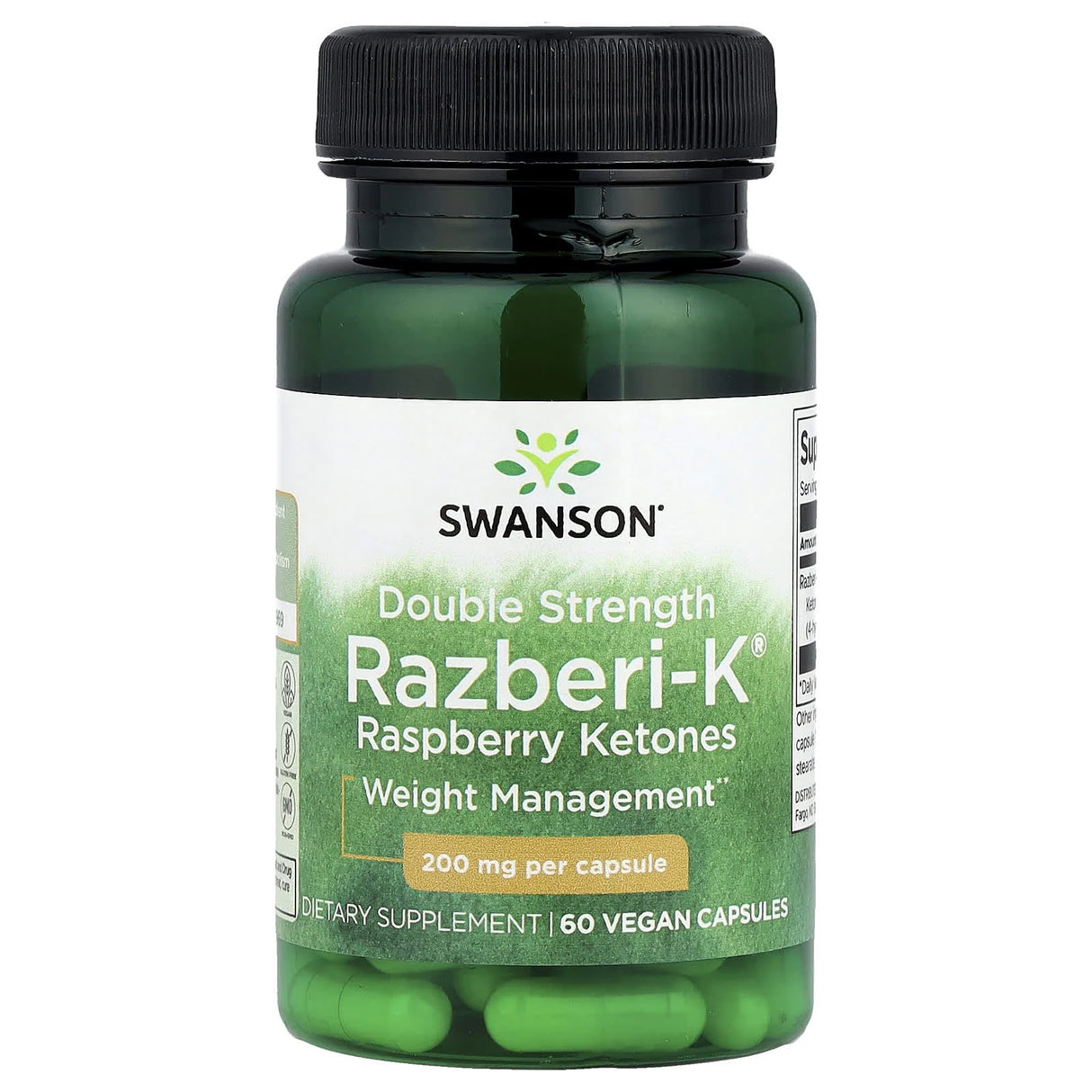Razberi-K (Cetonă de Zmeura), 200 mg, Swanson, 60 capsule SWD076