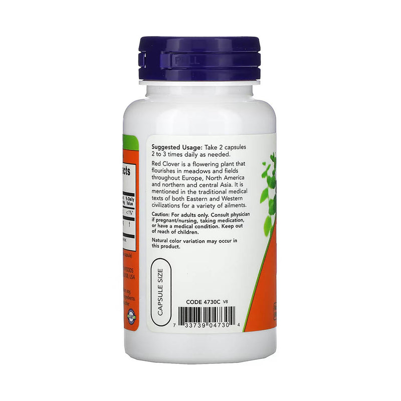 Încărcați imaginea în vizualizatorul Galerie, Red Clover, (Trifoi Rosu), 375 mg, Now Foods, 100 capsule