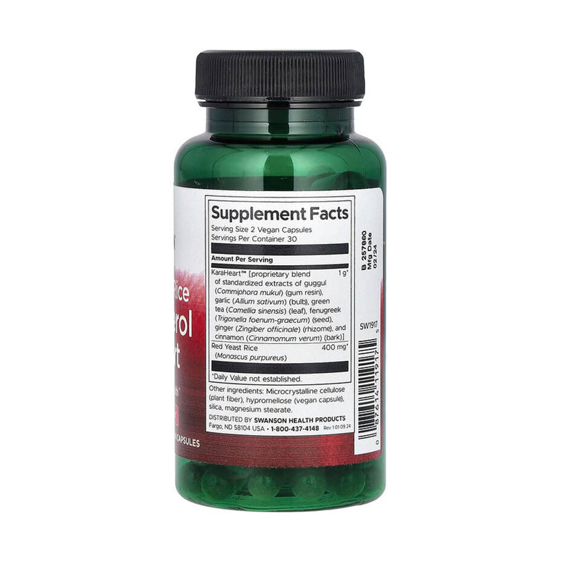 Încărcați imaginea în vizualizatorul Galerie, Red Yeast Rice Cholesterol Support, Swanson, 60 capsule SW1917