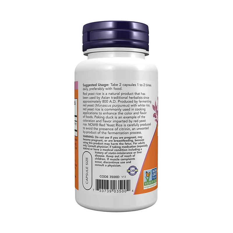 Încărcați imaginea în vizualizatorul Galerie, Red Yeast Rice (Drojdie de Orez Rosu), 600 mg, Now Foods, 60 capsule