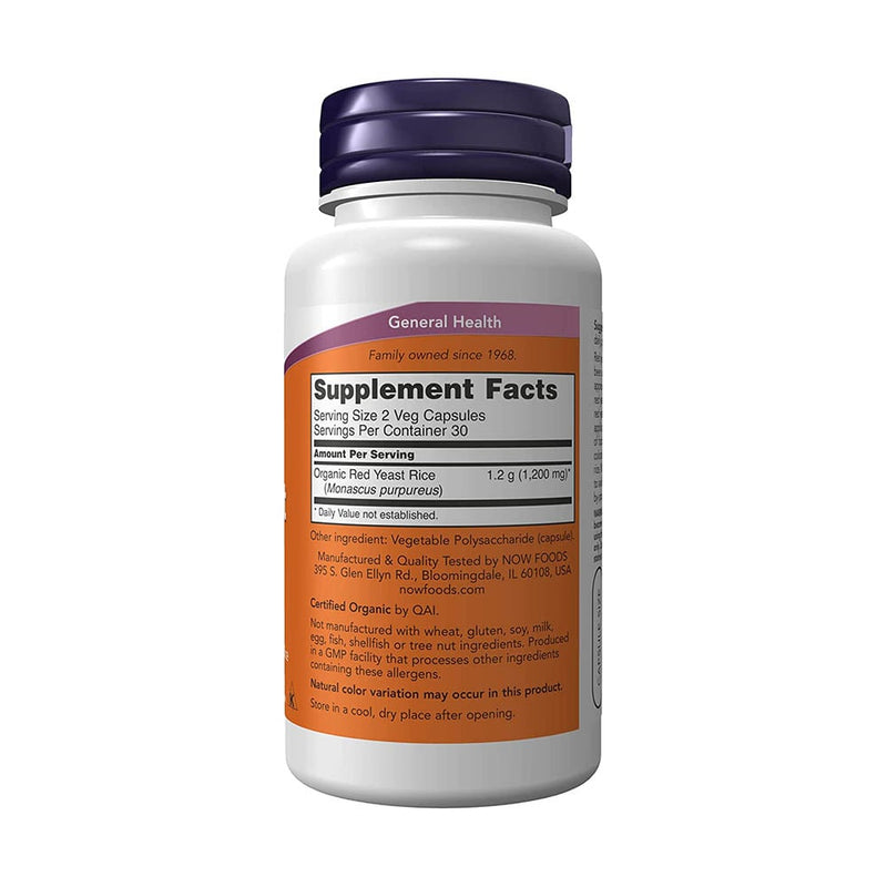 Încărcați imaginea în vizualizatorul Galerie, Red Yeast Rice (Drojdie de Orez Rosu), 600 mg, Now Foods, 60 capsule