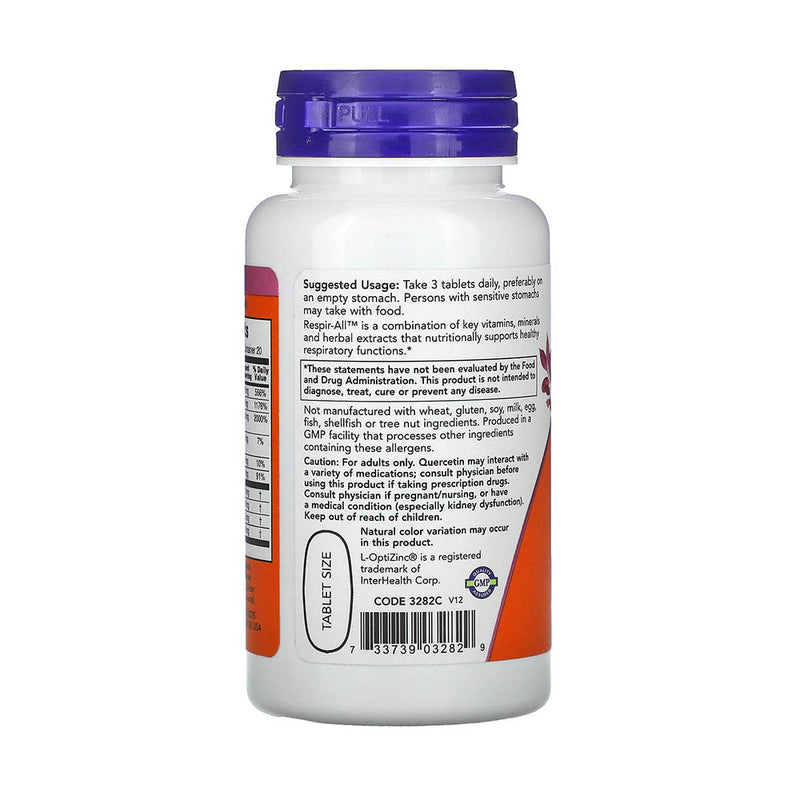 Încărcați imaginea în vizualizatorul Galerie, Respir-All Allergy, (Sistemul Respirator) Now Foods, 60 tablete