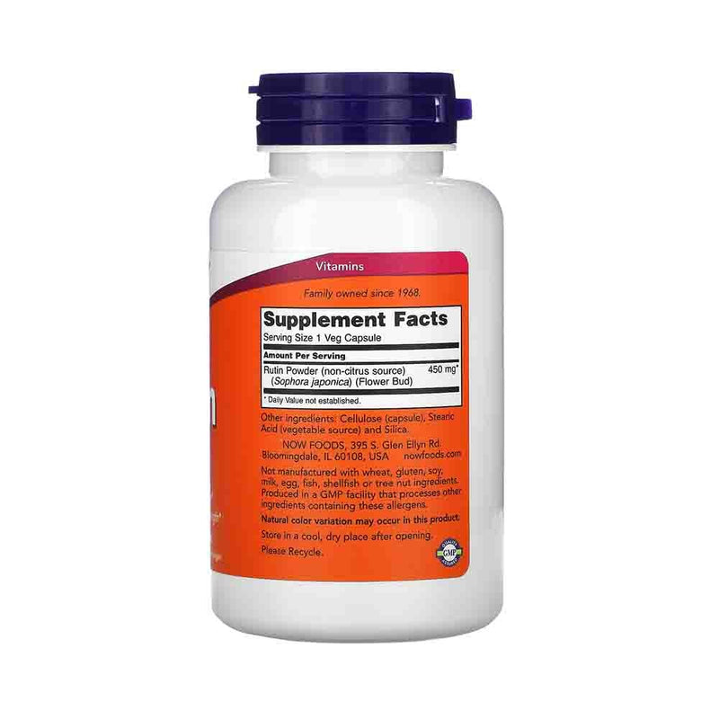 Încărcați imaginea în vizualizatorul Galerie, Rutin (Vitamina P), 450mg, Now Foods, 100 capsule
