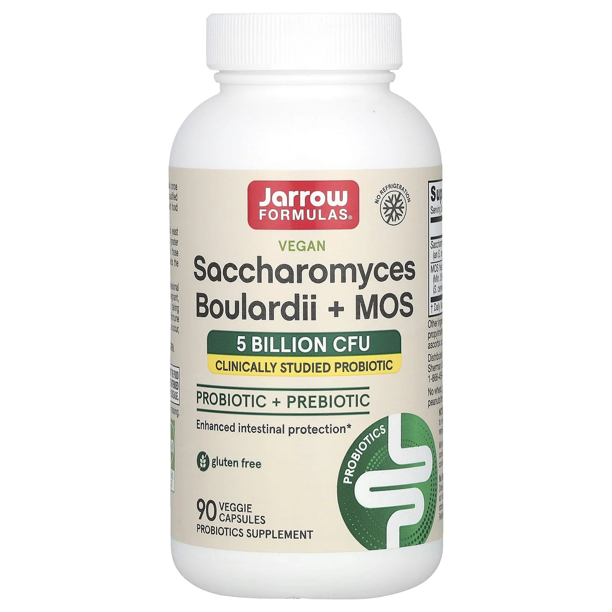 Saccharomyces Boulardii Plus MOS, 5 Billion, Jarrow Formulas, 90 capsule