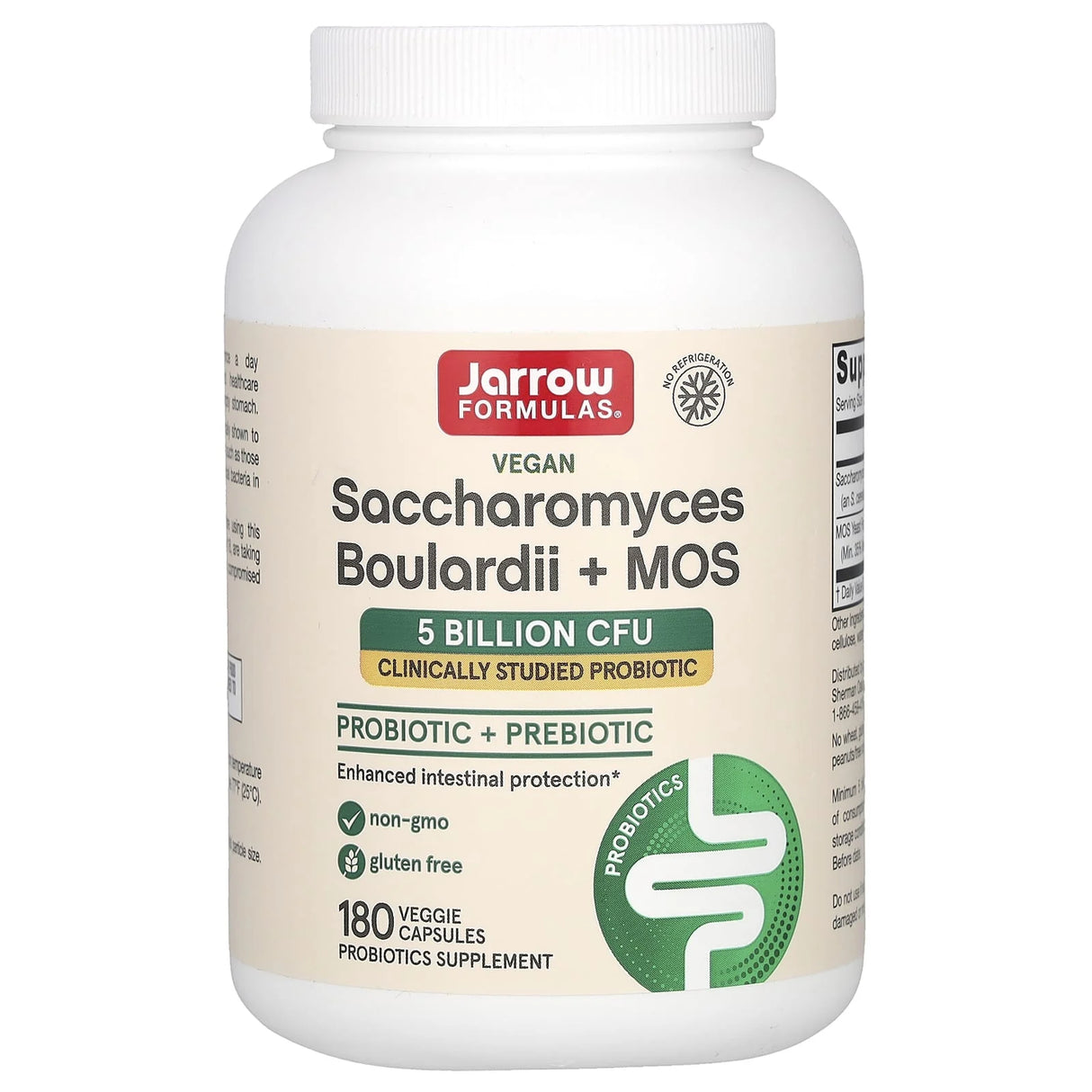 Saccharomyces Boulardii Plus MOS, 5 Billion, Jarrow Formulas, 180 capsule
