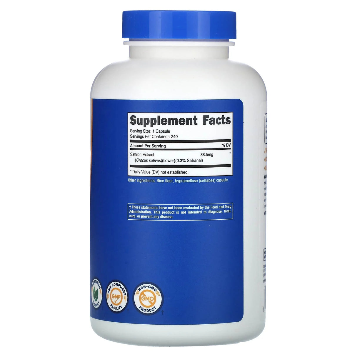 Saffron Extract, 88.5 mg, Nutricost, 240 capsule