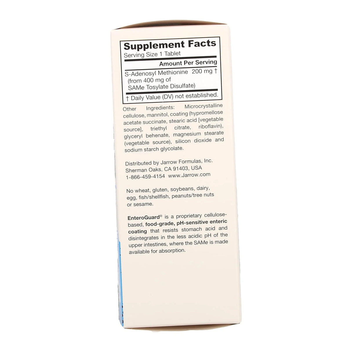 SAMe 200 (S-Adenozilmetionina), 200 mg, Jarrow Formulas, 60 tablete