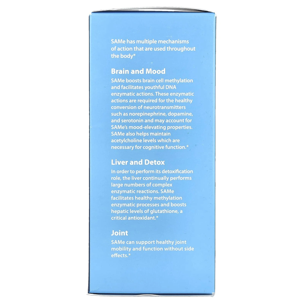 SAMe (S-Adenosyl-Methionine), 400 mg, Life Extension, 60 tablete
