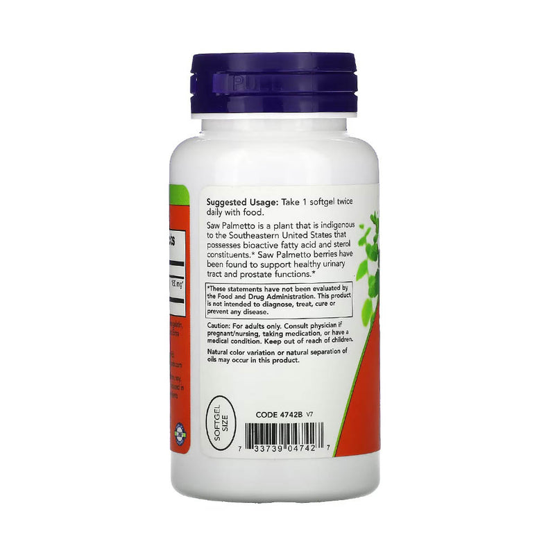 Încărcați imaginea în vizualizatorul Galerie, Saw Palmetto Extract, 160 mg, NOW Foods, 120 softgels