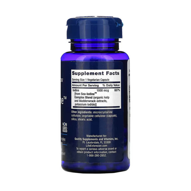 Încărcați imaginea în vizualizatorul Galerie, Sea-Iodine (iod din alge) 1,000 mcg, Life Extension, 60 capsule