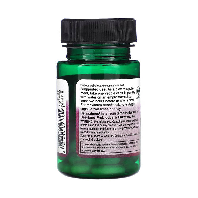 Încărcați imaginea în vizualizatorul Galerie, Serrazimes (Serrapeptase), 40,000 UI, Swanson, 60 capsule SWU779