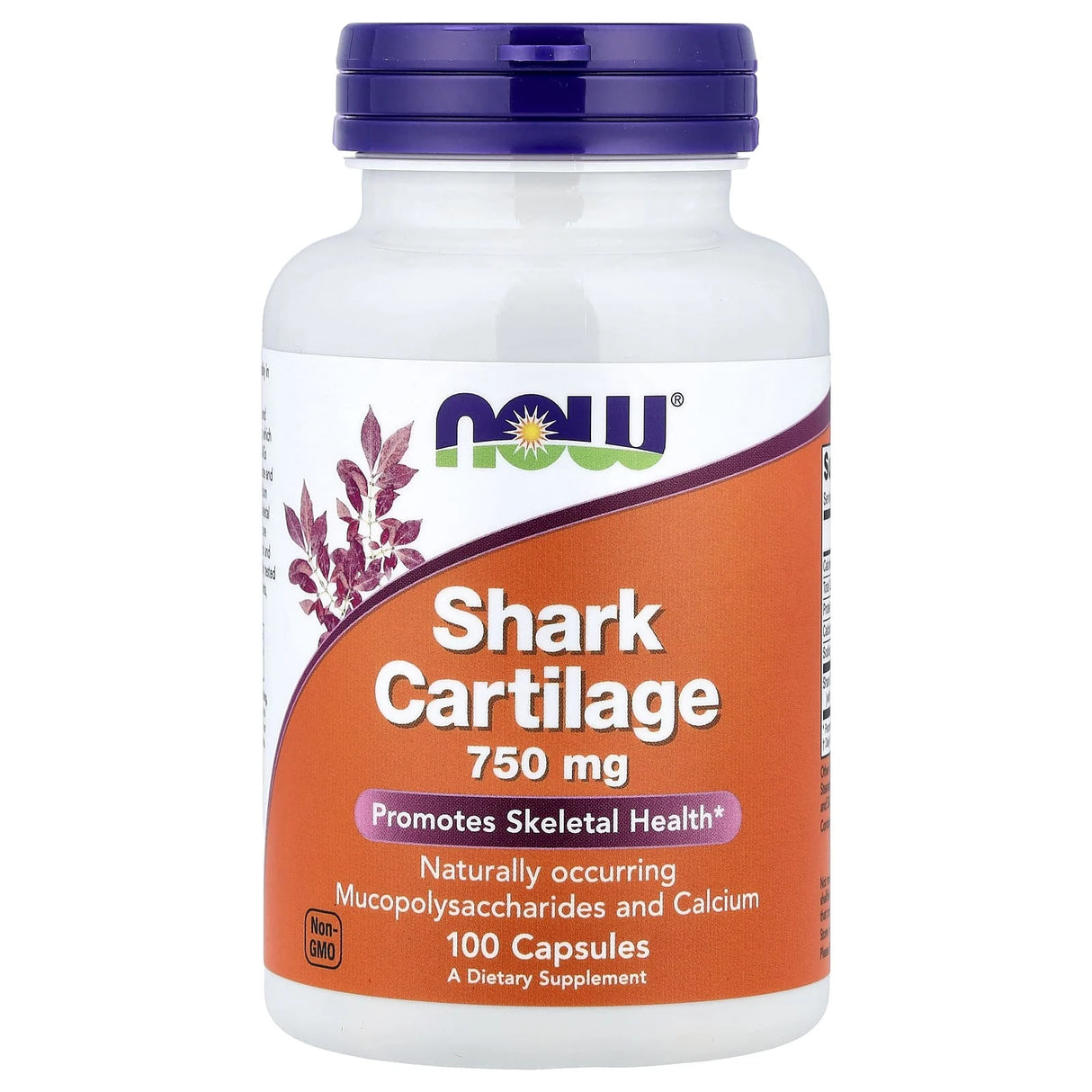 Shark Cartilage (Cartilaj de rechin), 750 mg, Now Foods, 100 capsule